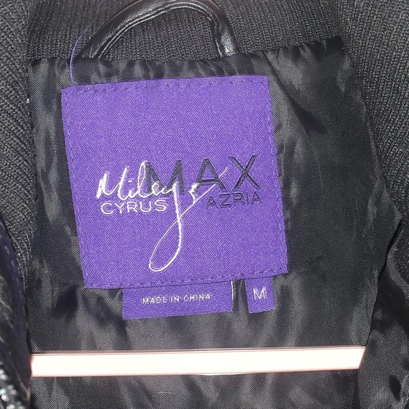 Miley Cyrus Max Azria Bomber Leather Jacket! - Picture 6 of 7